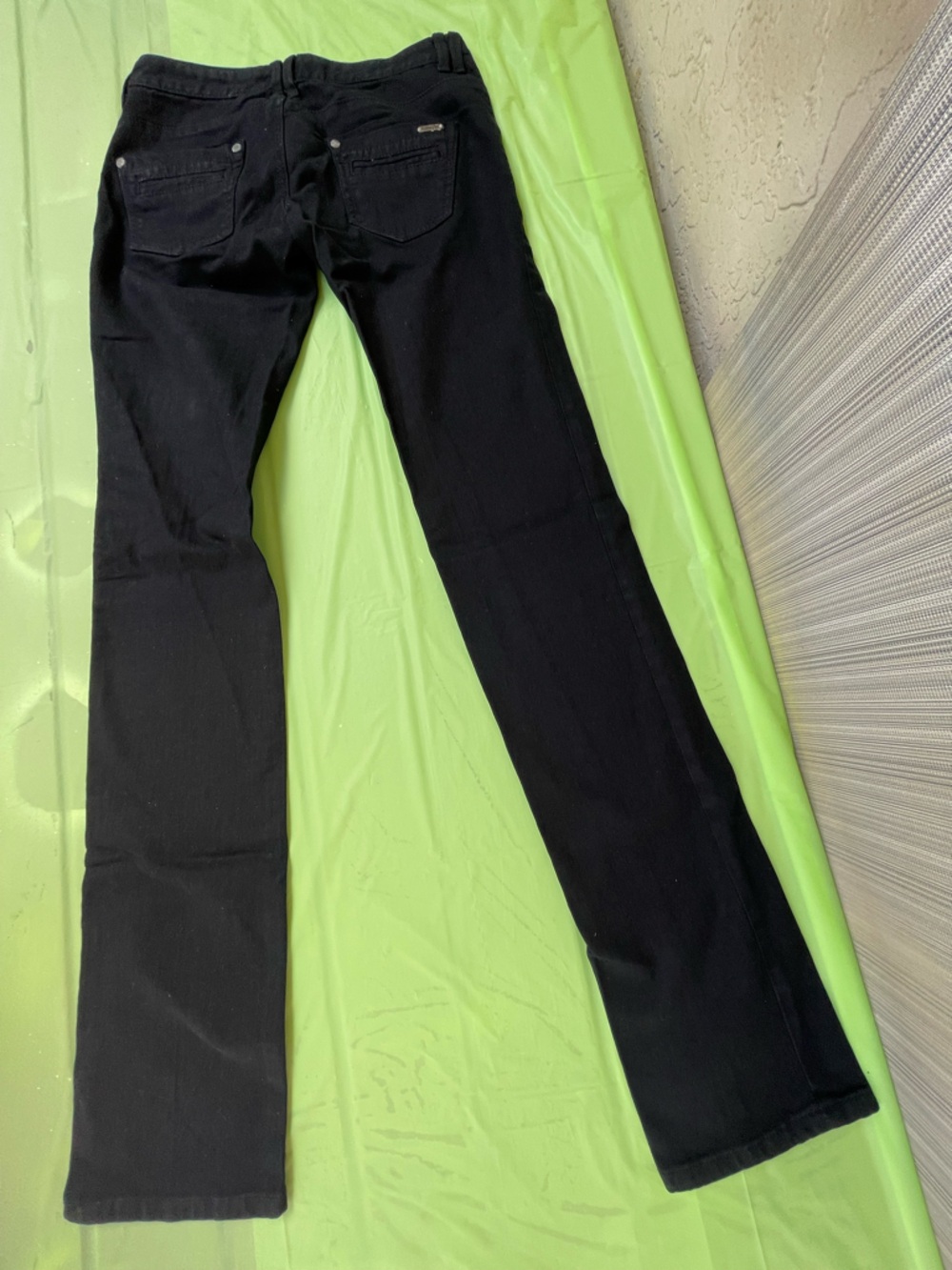 LOW RISE BOOT CUT HURLEY BLACK JEANS Y2K VINTAGE SIZE 0 JUNIORS